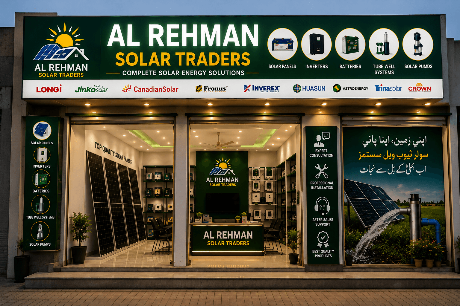 Rooftop solar panel system for home and business solar energy solutions in Taunsa Sharif